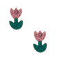 Sterling Silver Tulip Stud Earrings,