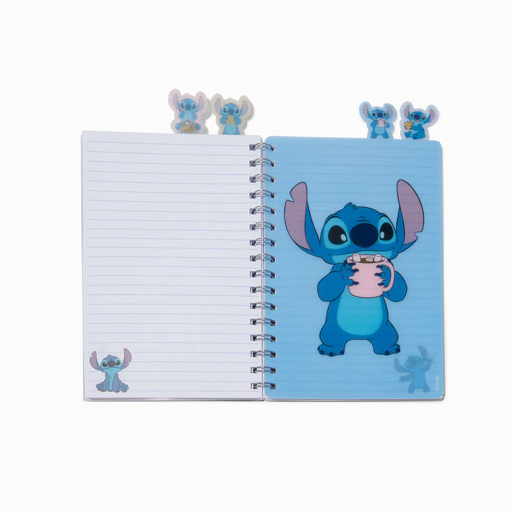 Disney Stitch Claire&#39;s Exclusive Cozy Shaker Spiral Notebook,