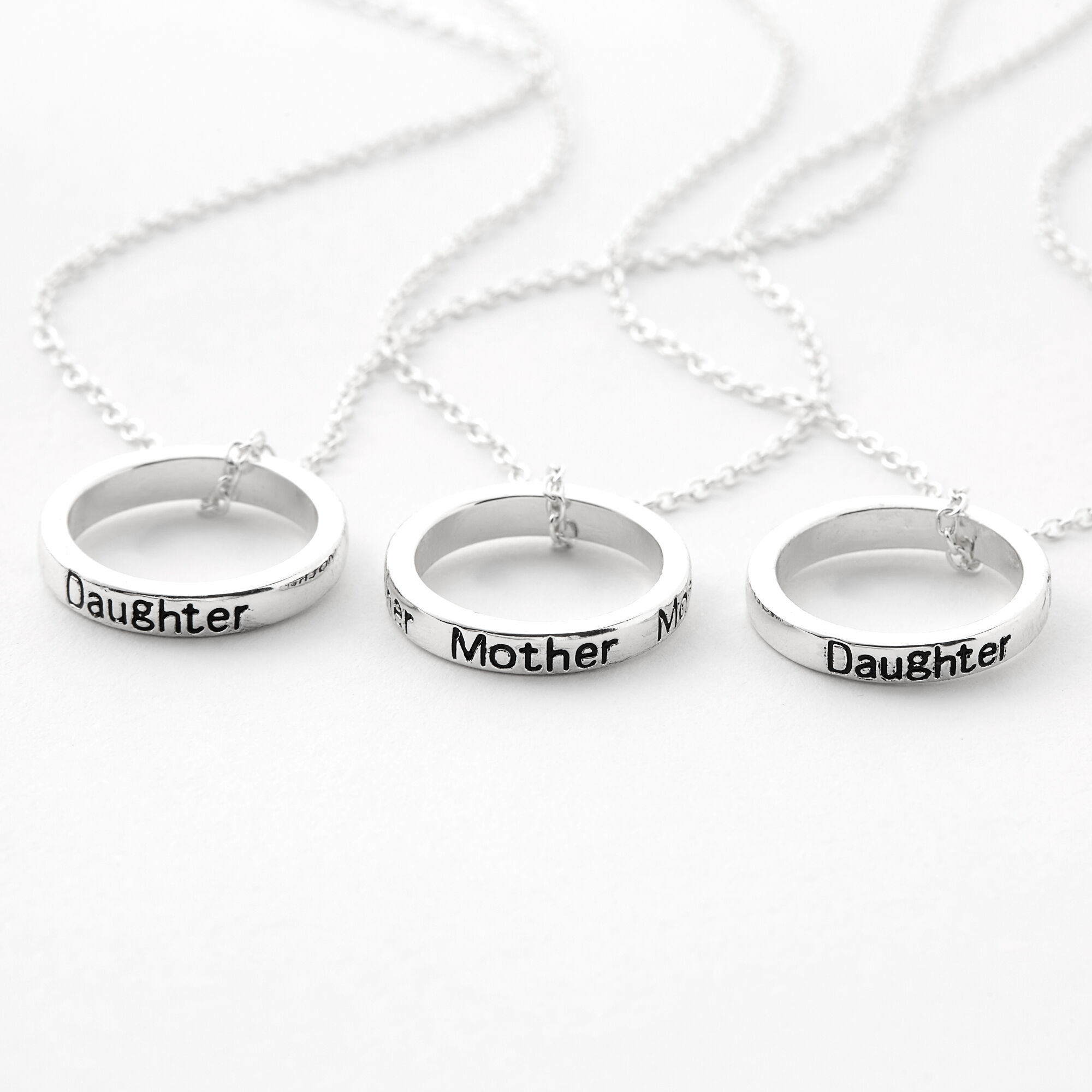 Mother daughter sales ring necklace