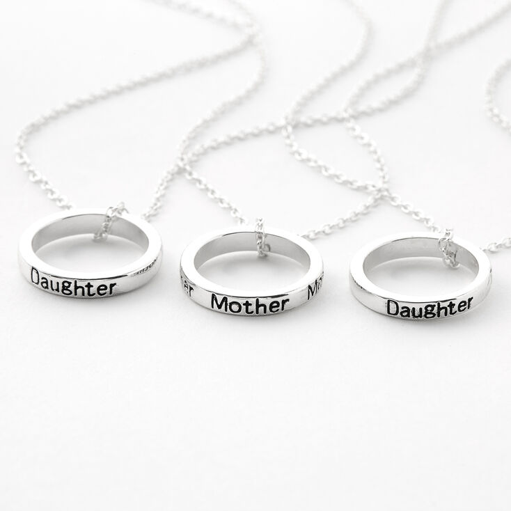 Best Friends Mother Daughter Circle Pendant Necklaces - 3 Pack,