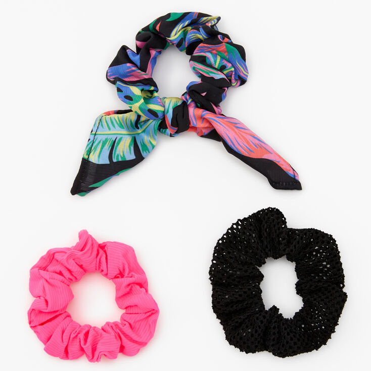 Claire's Chouchous à nœud imprimé tropical - Lot de 3