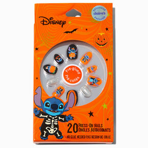 Disney Stitch Claire&#39;s Exclusive Halloween Stiletto Press On Faux Nail Set - 20 Pack,
