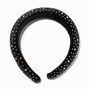 Black Velvet Embellished Puffy Headband,