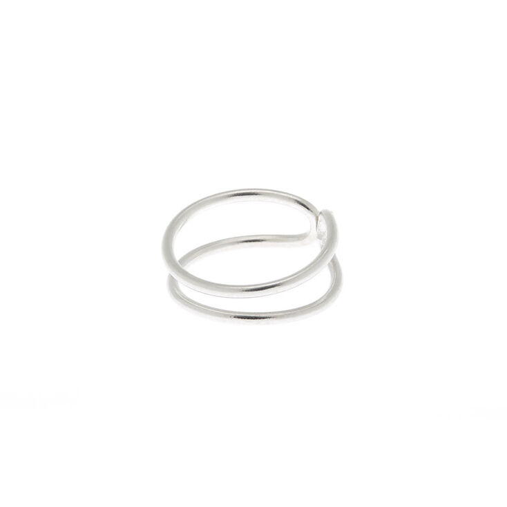 Sterling Silver Double Row Faux Nose Ring Claire S Us