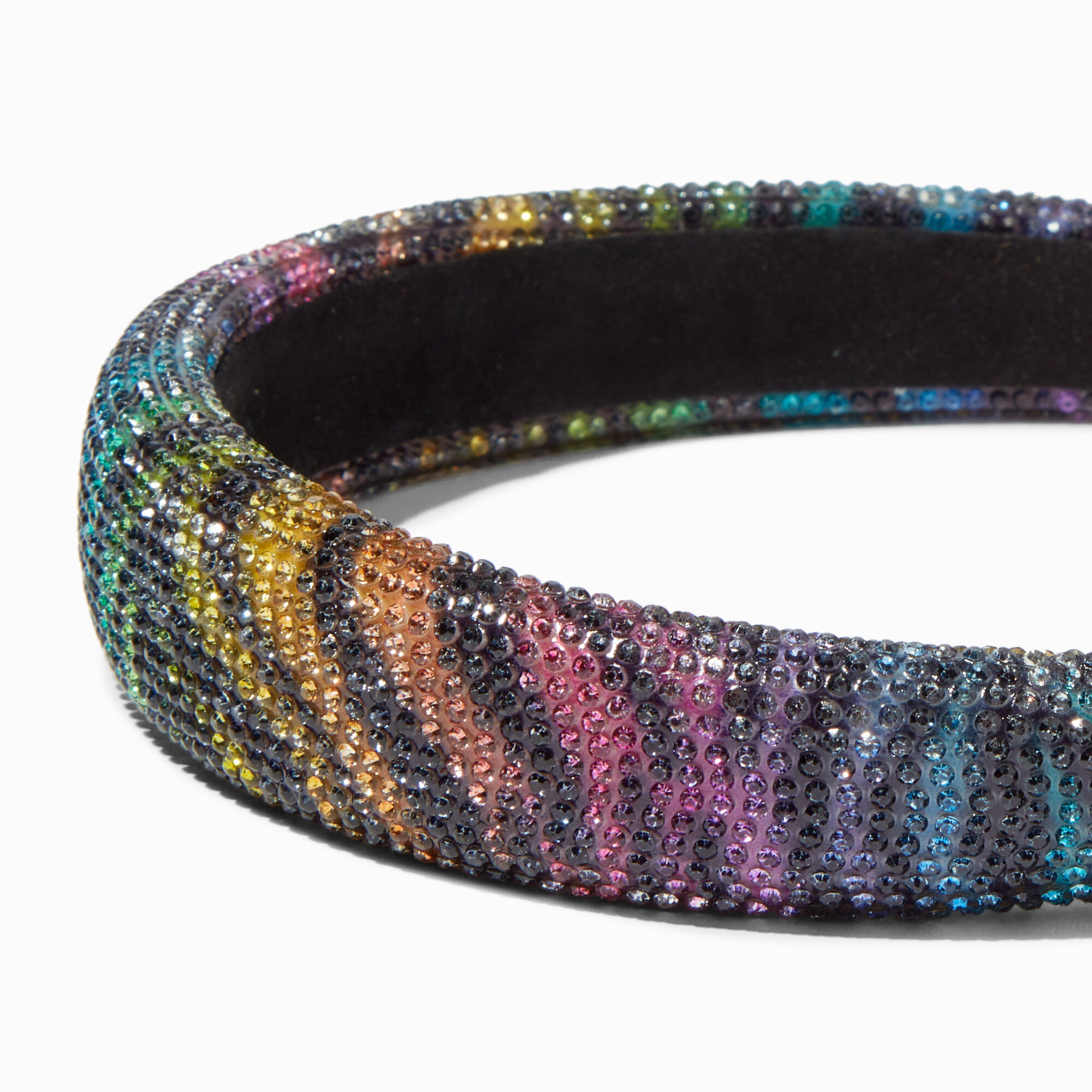 View Claires Bling Zebra Headband Rainbow information