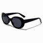 Lunettes de soleil mod rondes noires,
