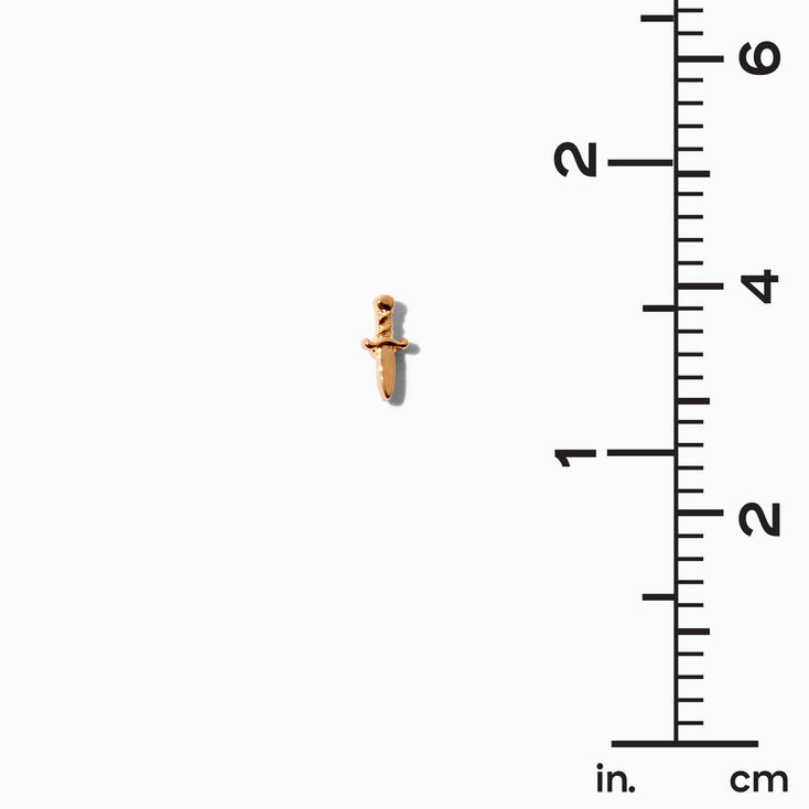 Gold Dagger Stud Earrings,