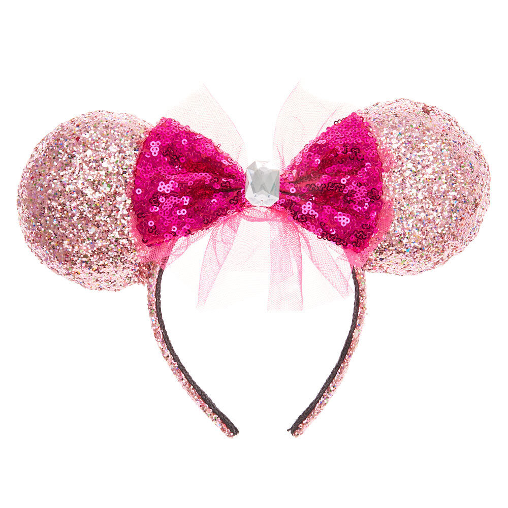 Disney® Minnie Mouse Ears Sequinned Headband- Pink,