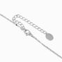 Mini Pink Resin Coin Silver-tone Chain Necklace,
