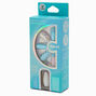 Blue Mermaid Almond Vegan Faux Nail Set - 24 Pack,