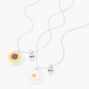 Best Friends Silver Flower Necklaces - 2 Pack,