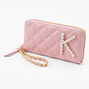 Initial Pearl Wristlet - Blush Pink, K,