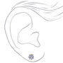 Rose Gold-tone Cubic Zirconia 5mm Square Stud Earrings,