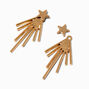 Gold-tone Front &amp; Back Star Burst Earrings,