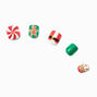 Glitter Christmas Icons Press On Faux Nail Set - 24 Pack,