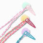 Claire&#39;s Club Pastel Braided Pom Faux Hair Clips - 6 Pack,