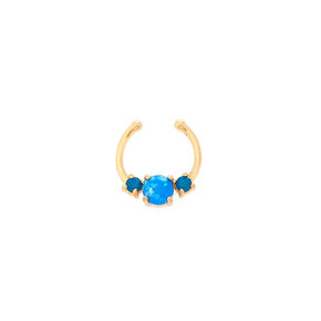 faux jewelry nose ring septum fake body turquoise stone glass piercings