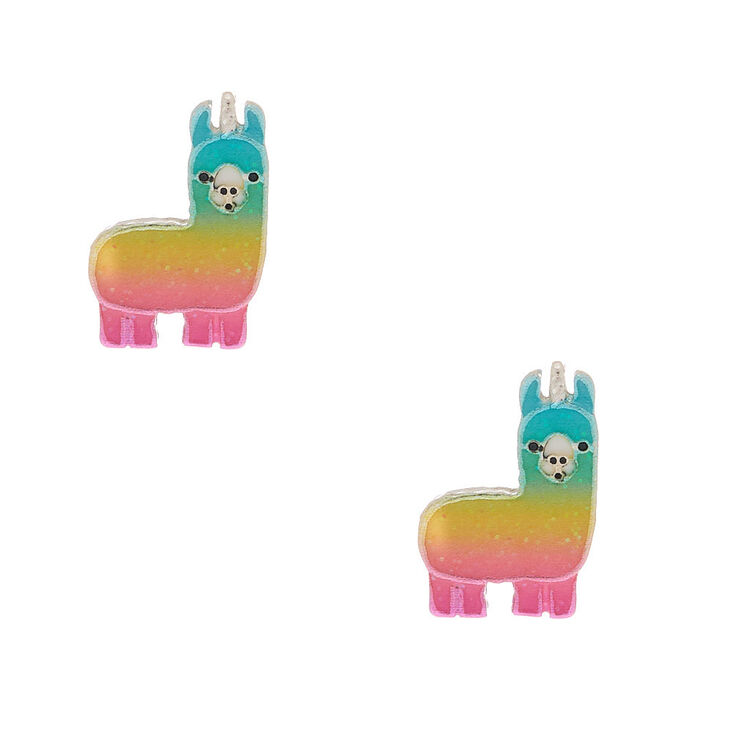 Rainbow Llamacorn Stud Earrings,