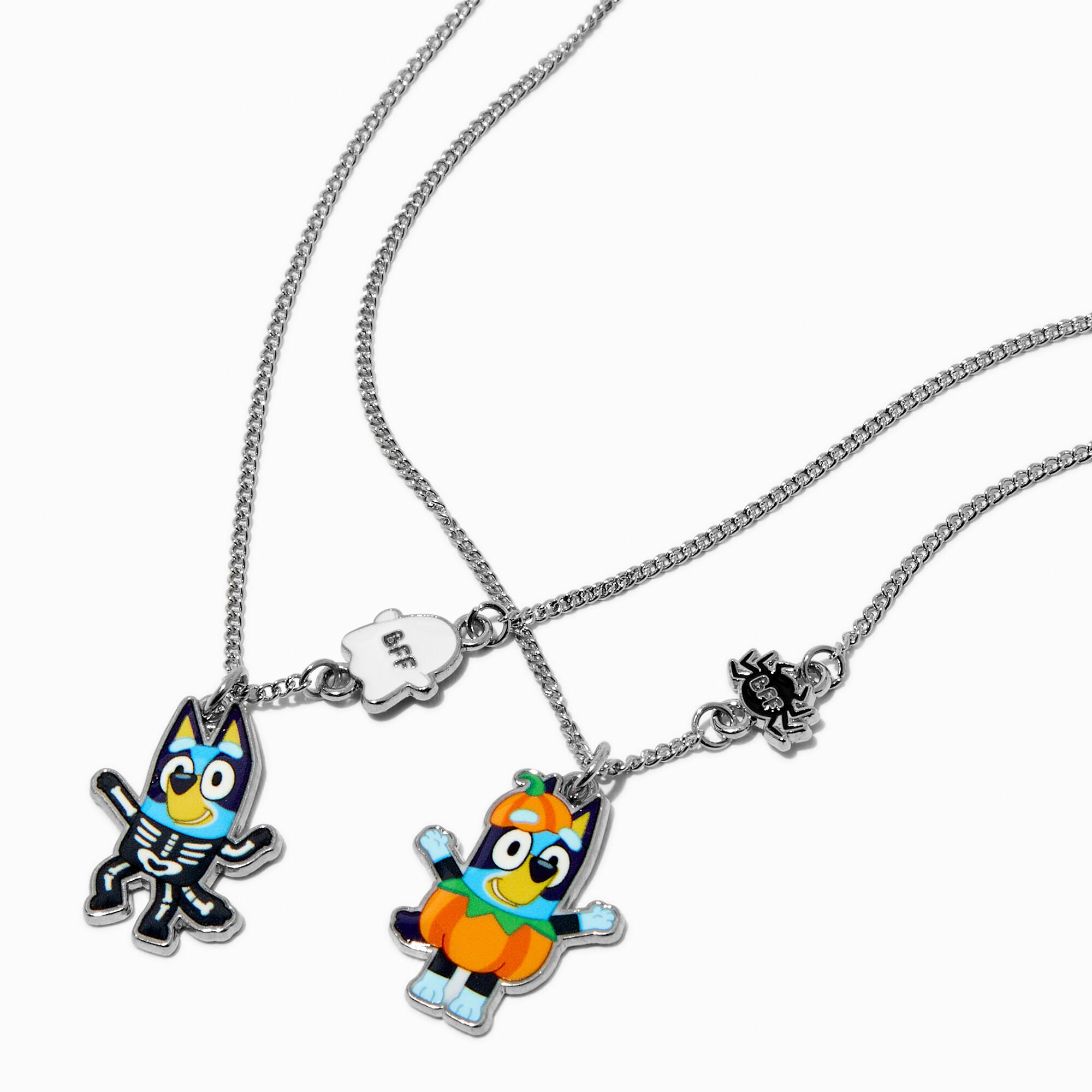 Bluey Best Friends Halloween Glow in the Dark Pendant Necklace Set - 2 Pack,