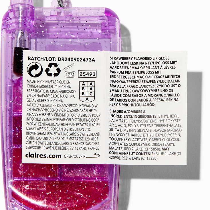 Purple Y2K Unicorn Flip Phone Lip Gloss Set,