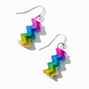 Rainbow Coil Drop Earrings,