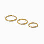 Gold-tone 20G Mixed Nose Hoops - 3 Pack,