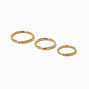 Piercings de nez aux designs vari&eacute;s 0,8&nbsp;mm couleur dor&eacute;e - Lot de 3,