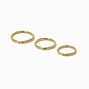 Gold-tone 20G Mixed Nose Hoops - 3 Pack,