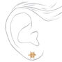 18kt Gold Plated Snowflake Stud Earrings,