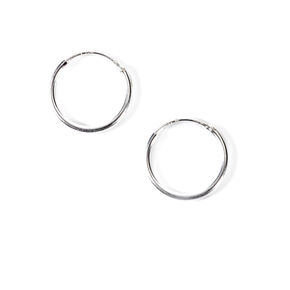 C LUXE by Claire&#39;s Sterling Silver 10MM Classic Hoop Earrings,