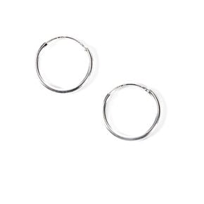 Sterling Silver 10MM Classic Hoop Earrings,