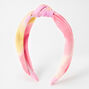 Pink &amp; Yellow Tie Dye Knotted Headband,