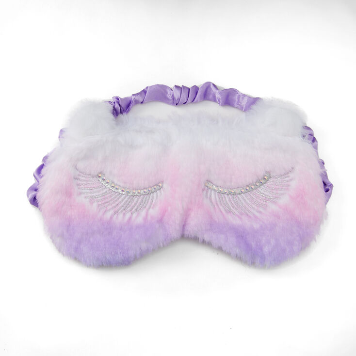 Purple Ombre Furry Sleeping Mask,