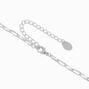 Silver Paper Clip Chain Necklace,