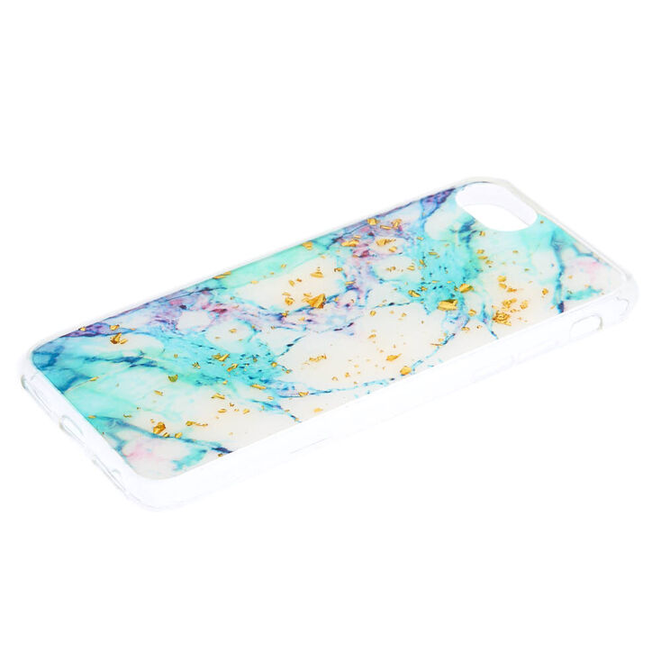 Turquoise Marble Gold Flake Phone Case - Fits iPhone 5/5S,