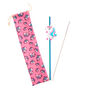 Miss Glitter the Unicorn Anodised Stainless Steel Straw &amp; Pouch Set,