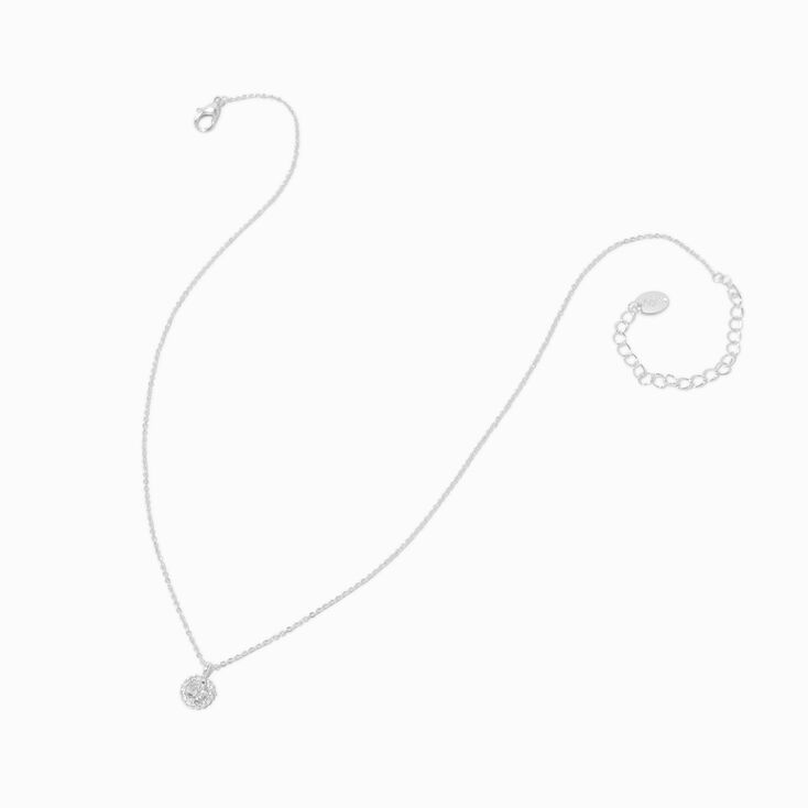 Silver-tone Cubic Zirconia Round Halo Jewelry Set - 2 Pack,
