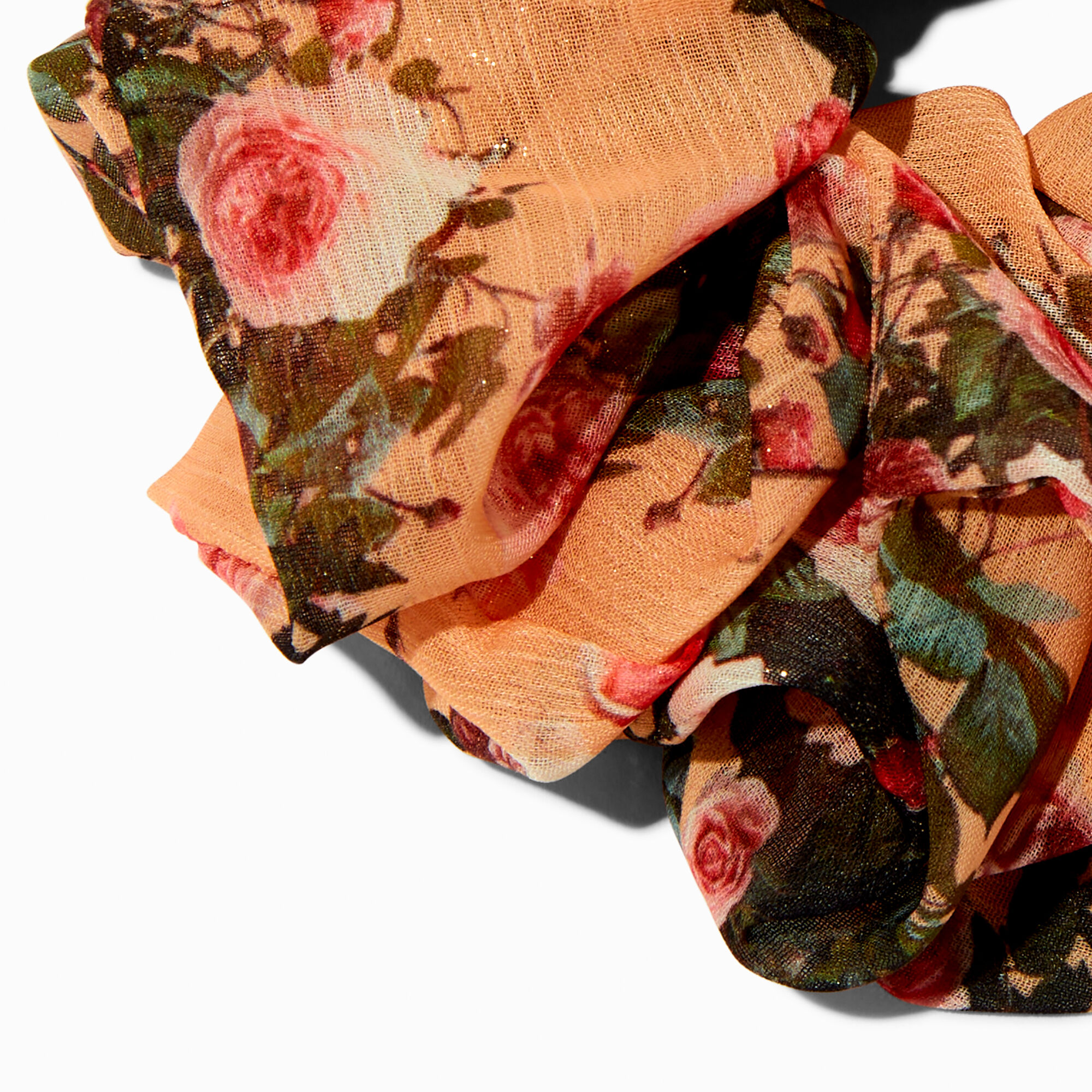 Giant Rose Lurex Hair Scrunchie,