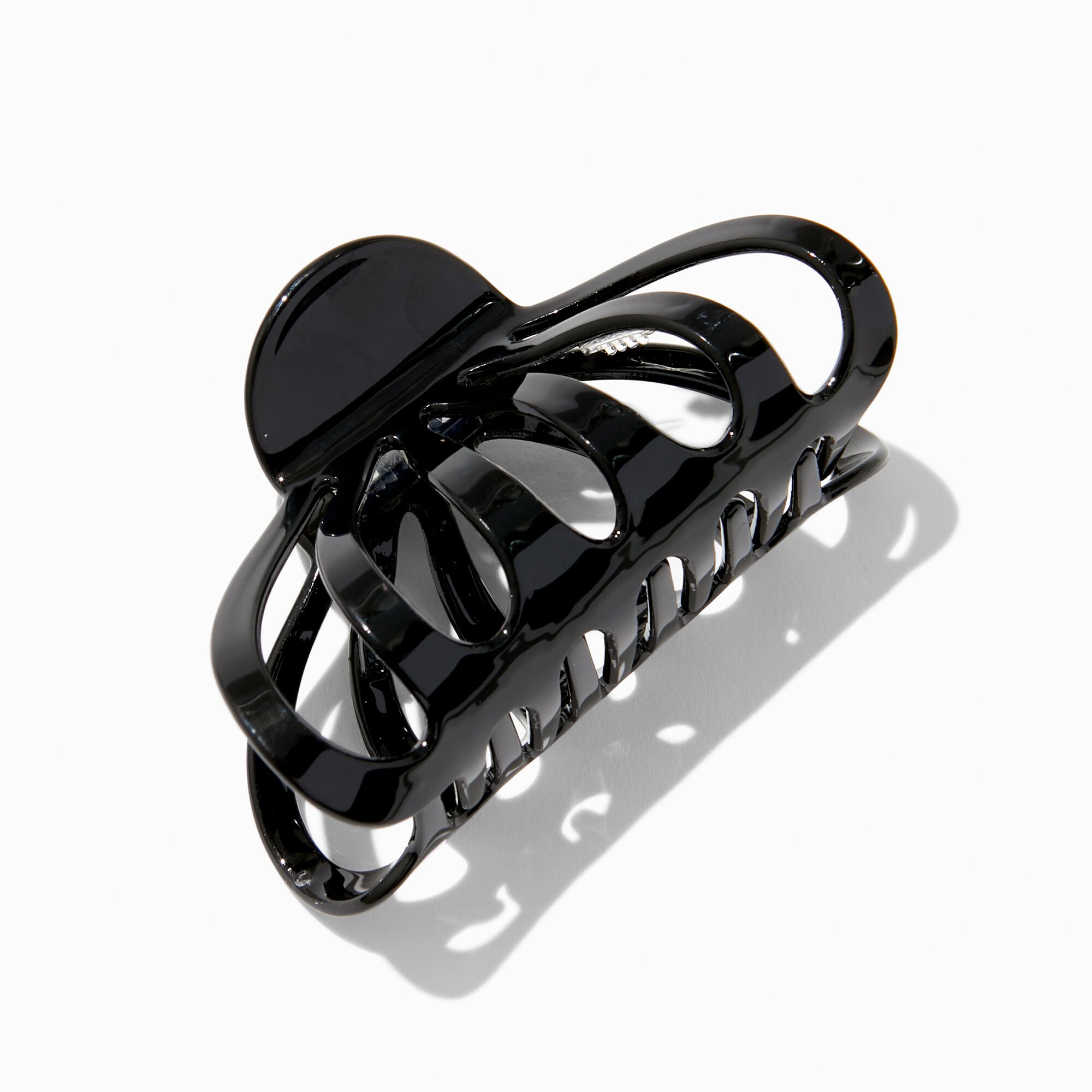 Black Large Clamshell Hair Claw,
