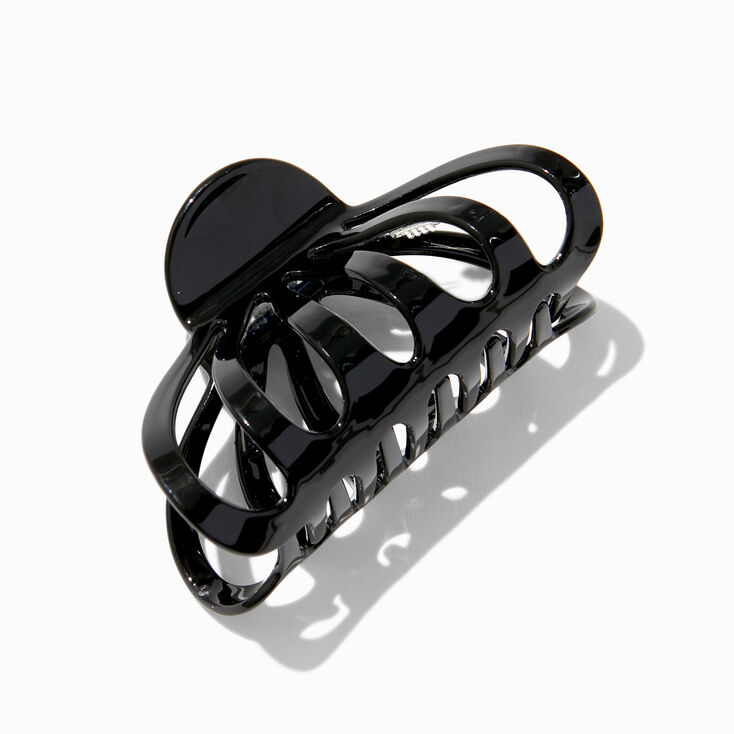Black Large Clamshell Hair Claw,