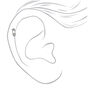 Silver 16G Crystal Safety Pin Cartilage Earring,