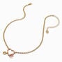 Pink Heart Carabiner Cluster Charm Pendant Necklace,