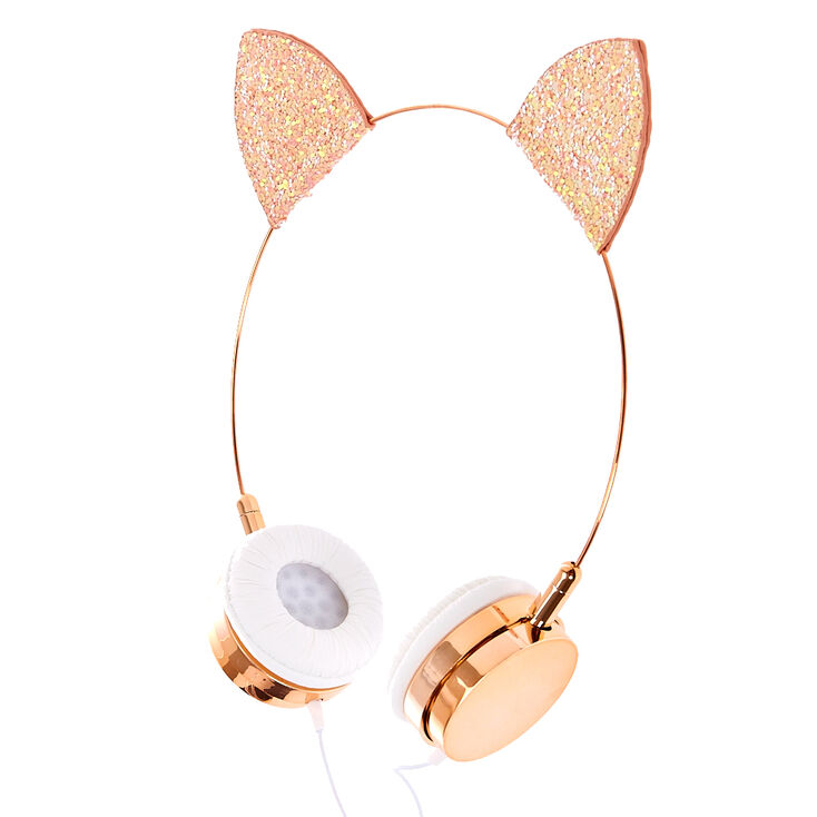 Casque Audio Avec Oreilles De Chat Rose Brillant Claire S Fr