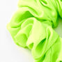 Giant Silky Hair Scrunchie - Neon Green,
