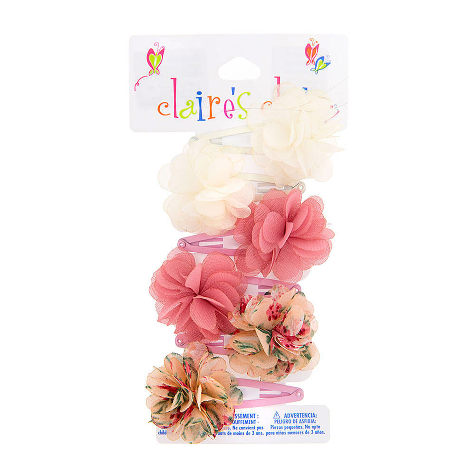 View Claires Club Flower Snap Hair Clips 6 Pack information