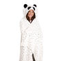 Panda Hooded Blanket - White,