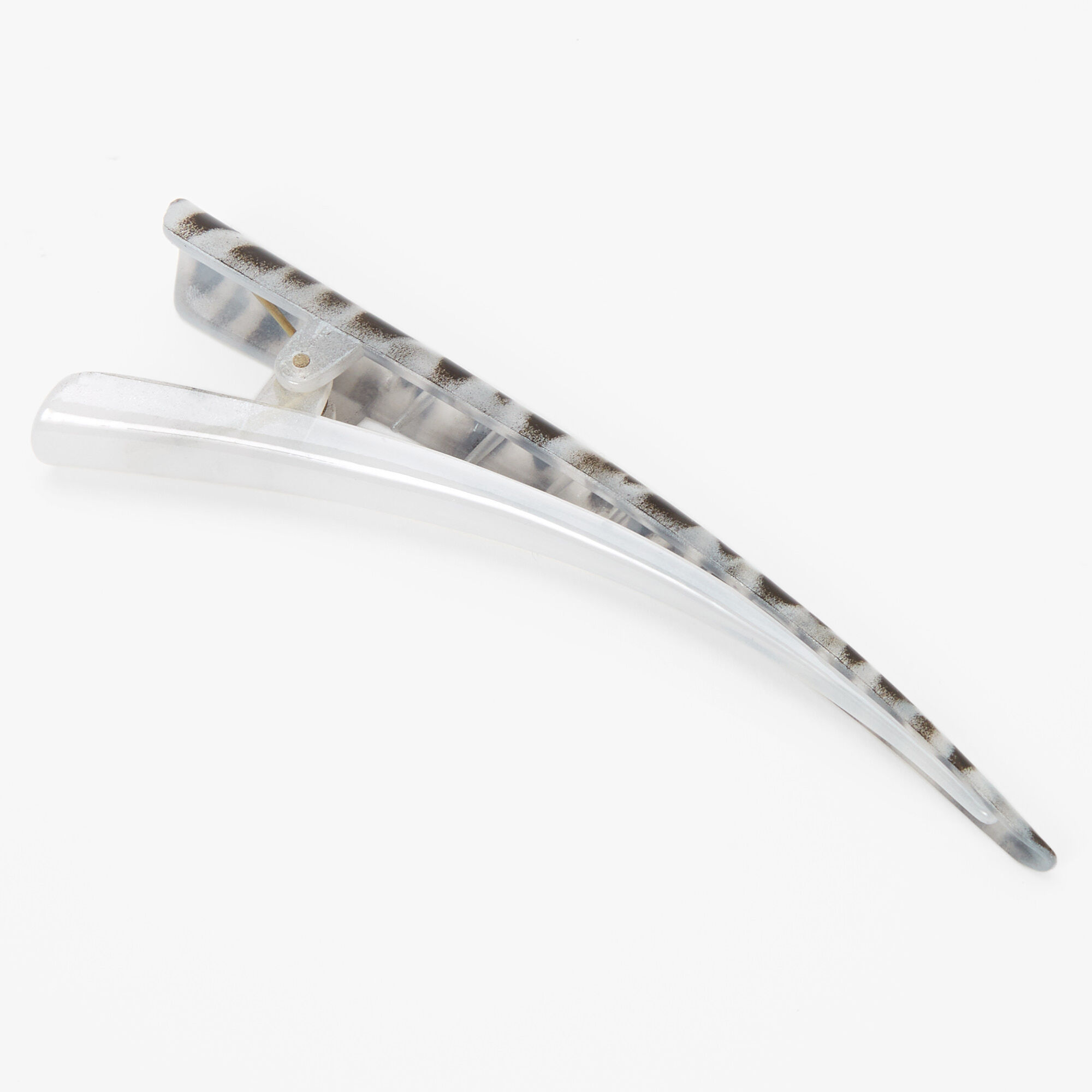 Tortoiseshell Filigree Hair Clip - Black/Gray,