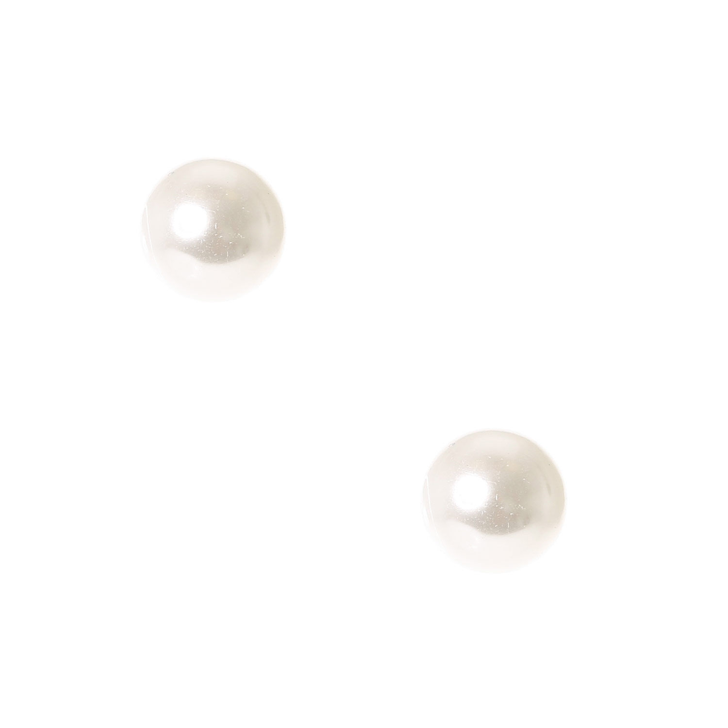 White Pearl 10mm Stud Earrings,