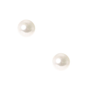 White Pearl 10mm Stud Earrings,