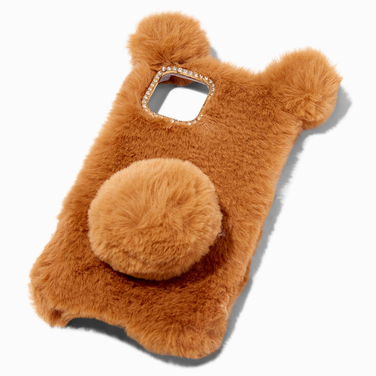 Furry Brown Bear Protective Phone Case - Fits iPhone&reg; 12 Pro,